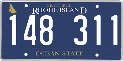 RI license plate 148311