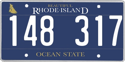 RI license plate 148317