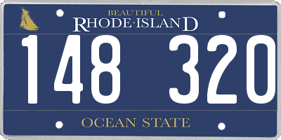 RI license plate 148320