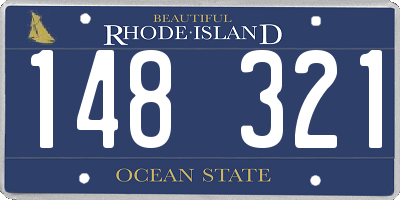 RI license plate 148321