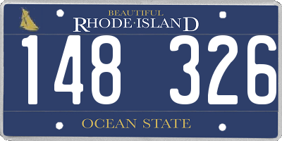 RI license plate 148326