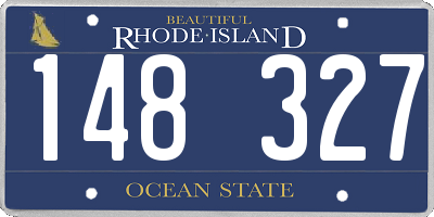 RI license plate 148327