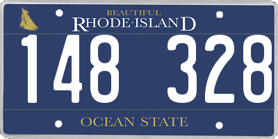 RI license plate 148328