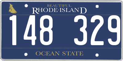 RI license plate 148329