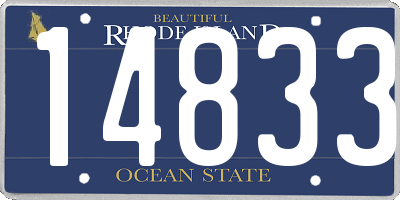 RI license plate 14833