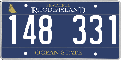 RI license plate 148331