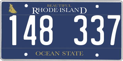 RI license plate 148337