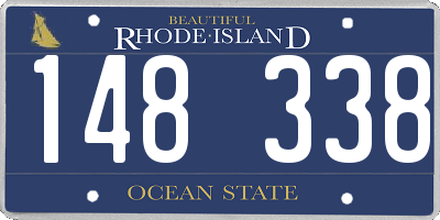 RI license plate 148338