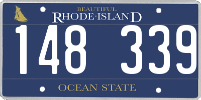 RI license plate 148339