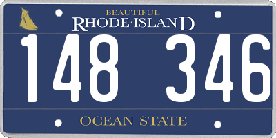 RI license plate 148346