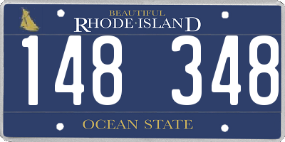 RI license plate 148348
