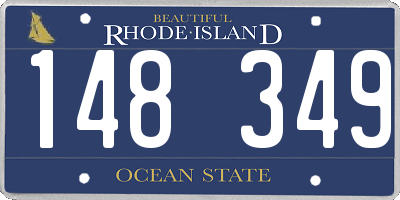 RI license plate 148349