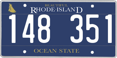 RI license plate 148351