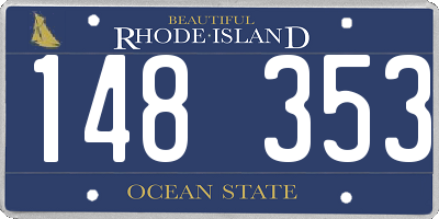 RI license plate 148353