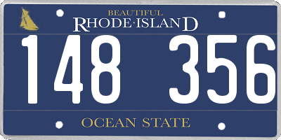 RI license plate 148356