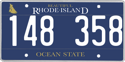 RI license plate 148358