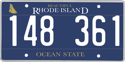 RI license plate 148361