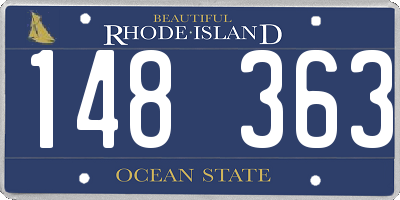 RI license plate 148363