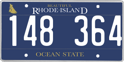 RI license plate 148364