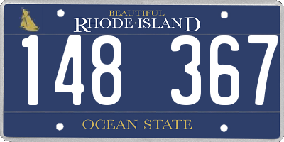 RI license plate 148367