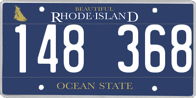 RI license plate 148368
