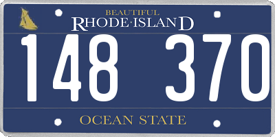 RI license plate 148370