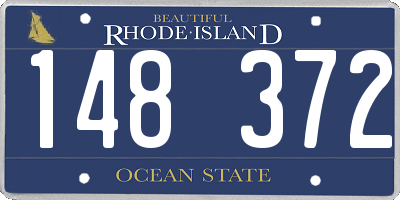 RI license plate 148372