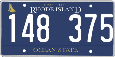 RI license plate 148375