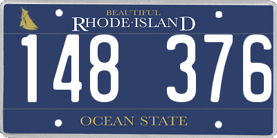 RI license plate 148376