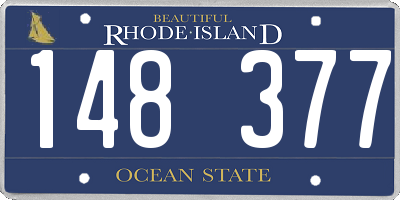 RI license plate 148377