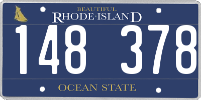 RI license plate 148378