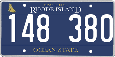 RI license plate 148380