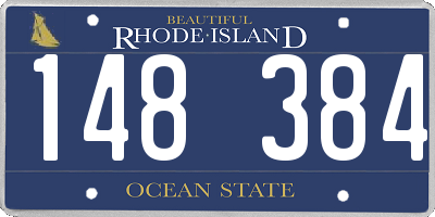 RI license plate 148384
