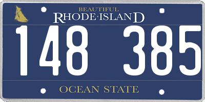 RI license plate 148385