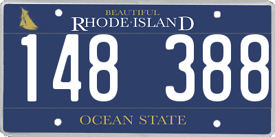RI license plate 148388