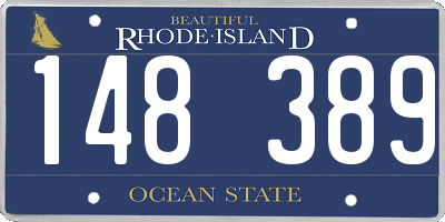 RI license plate 148389