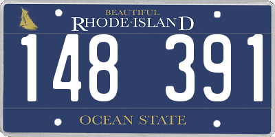 RI license plate 148391
