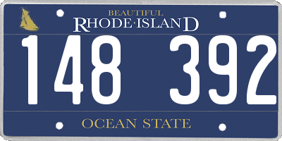 RI license plate 148392