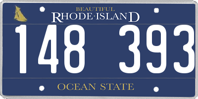 RI license plate 148393