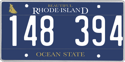 RI license plate 148394