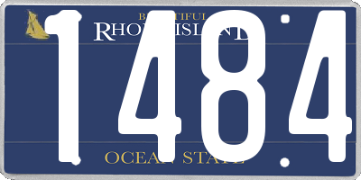 RI license plate 1484