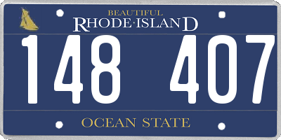 RI license plate 148407