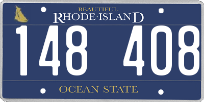 RI license plate 148408