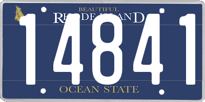 RI license plate 14841