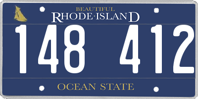 RI license plate 148412