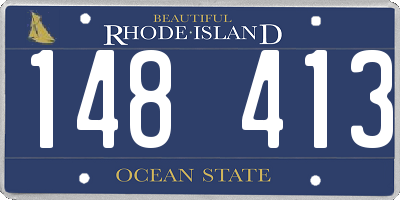 RI license plate 148413