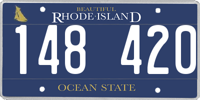 RI license plate 148420