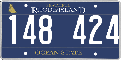 RI license plate 148424