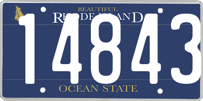 RI license plate 14843