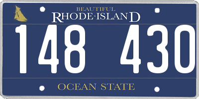 RI license plate 148430